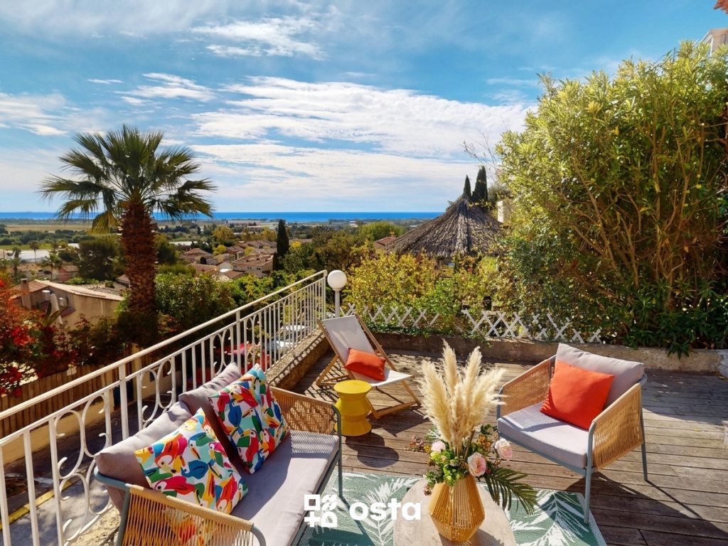 EXCLUSIVITE   HYERES ALMANARRE – Maison vue mer sur les Îles d’Or  – 3 Chambres